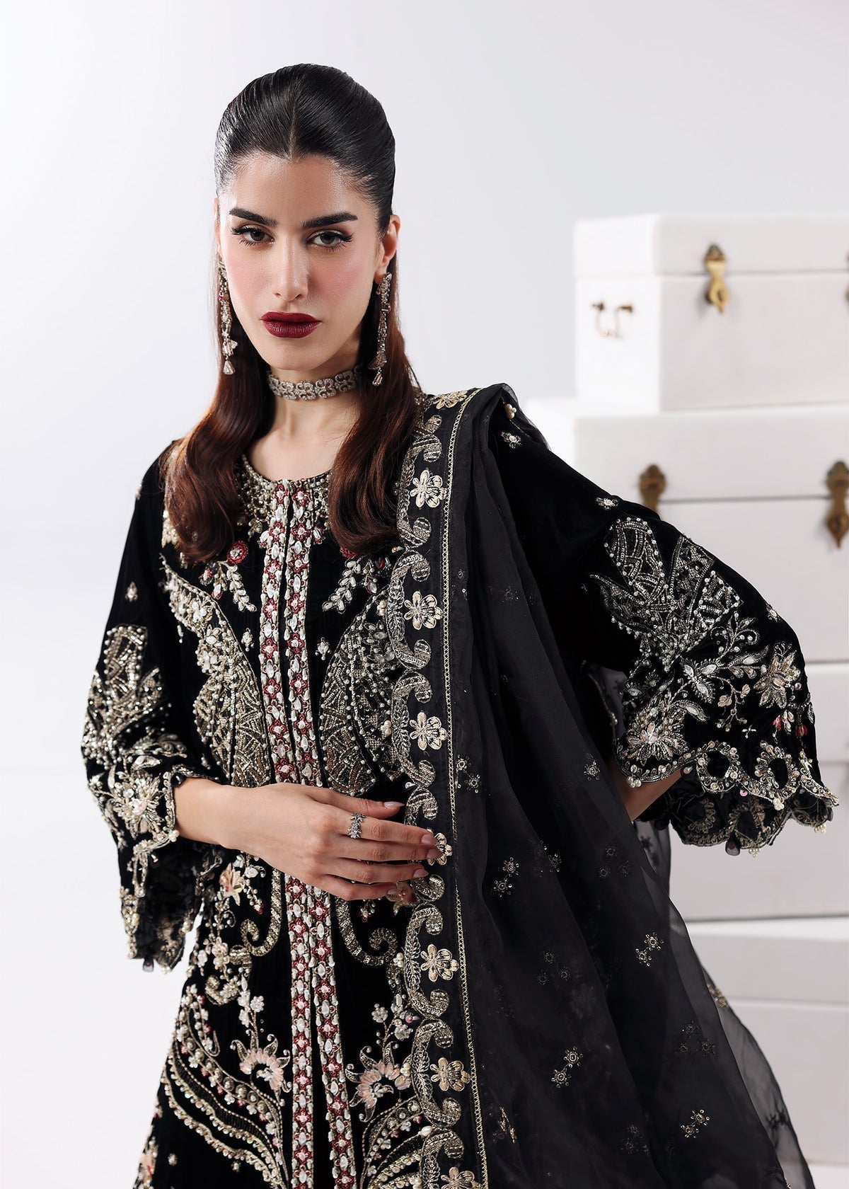Black Swan Style — Mairaz Black Three-Piece Suit