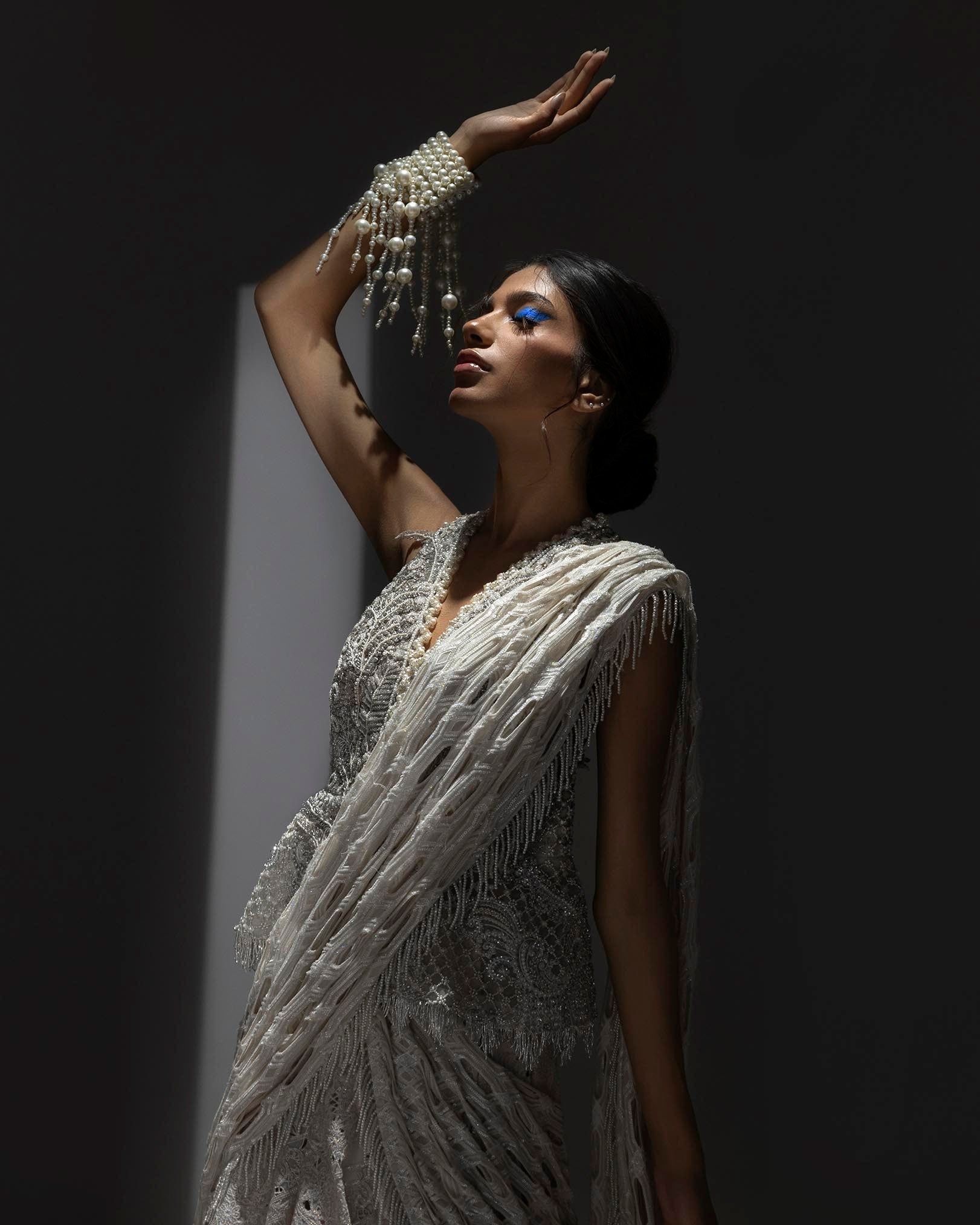 DC-0534 BEIGE EMBROIDERED KURTA