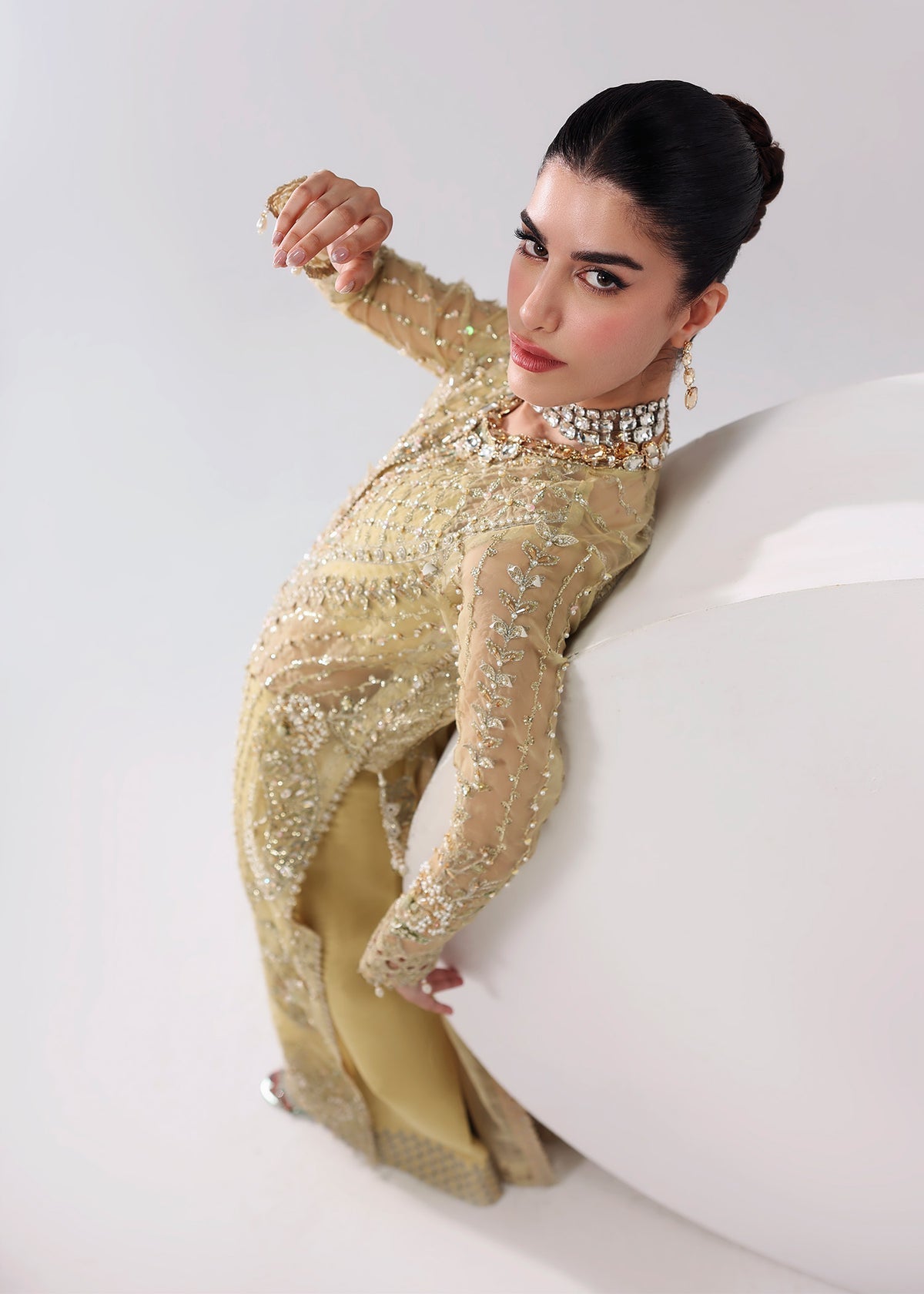 Amber Haze Style — Mairaz Butter Yellow Three-Piece Suit