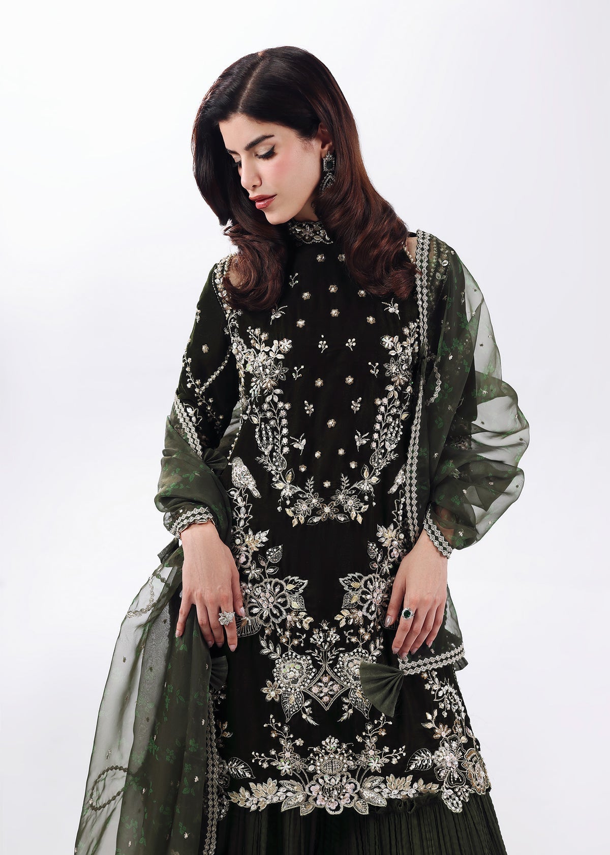 Velvet Dream Style — Mairaz Dark Olive Three-Piece Suit