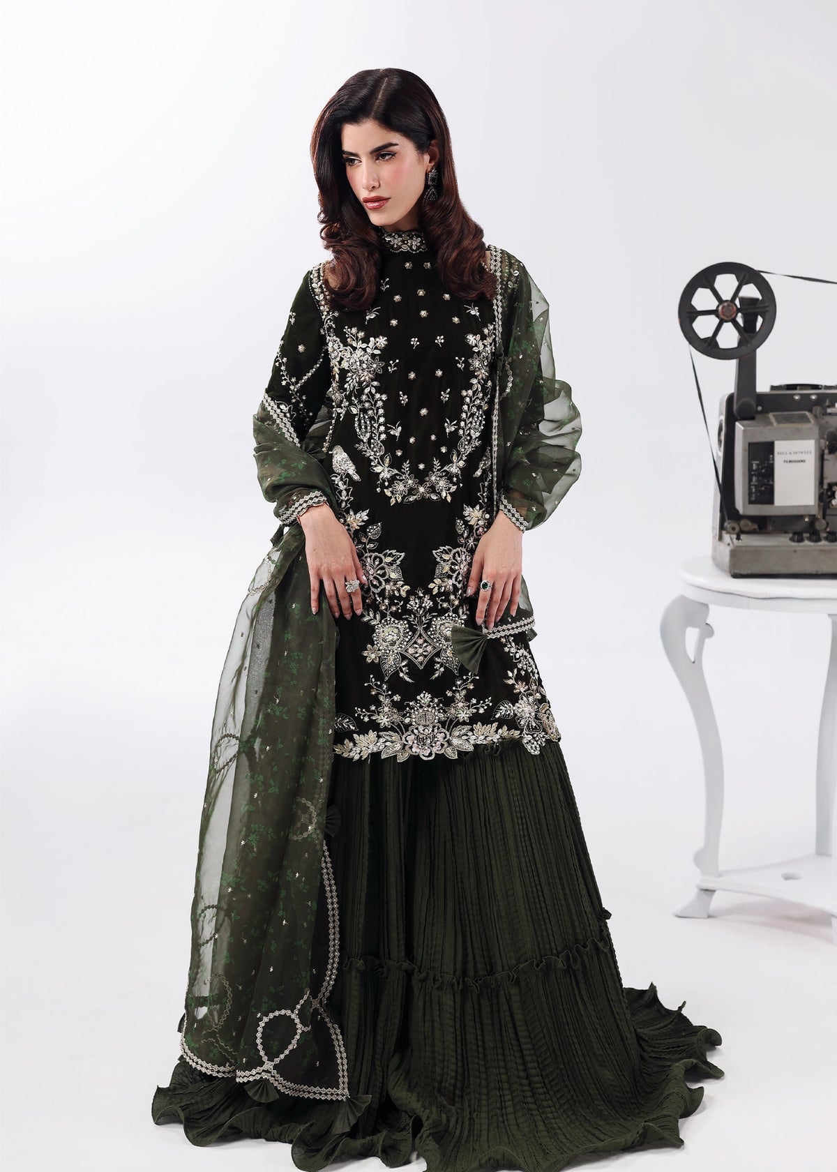 Velvet Dream Style — Mairaz Dark Olive Three-Piece Suit