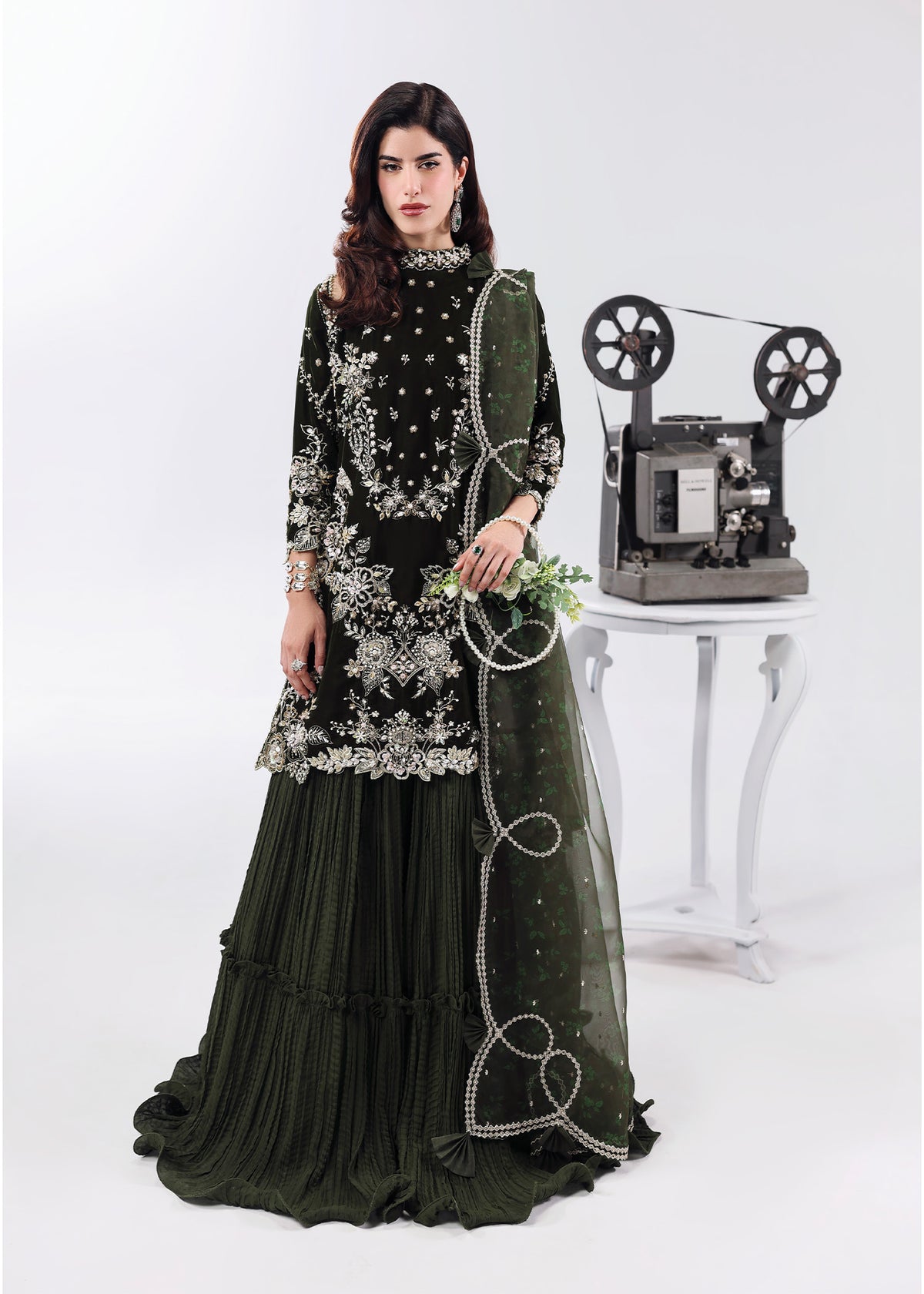 Velvet Dream Style — Mairaz Dark Olive Three-Piece Suit