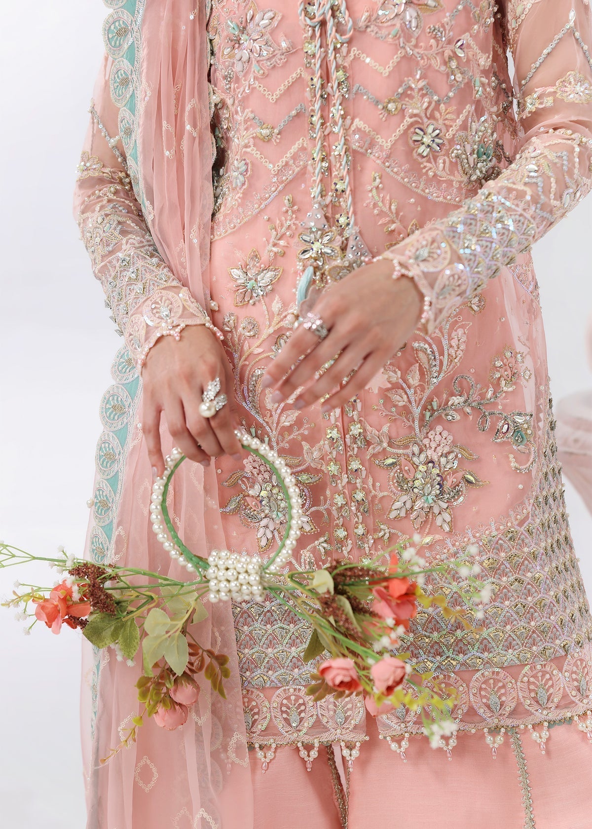 Rose Dust Style — Mairaz Peach Pink Three-Piece Suit