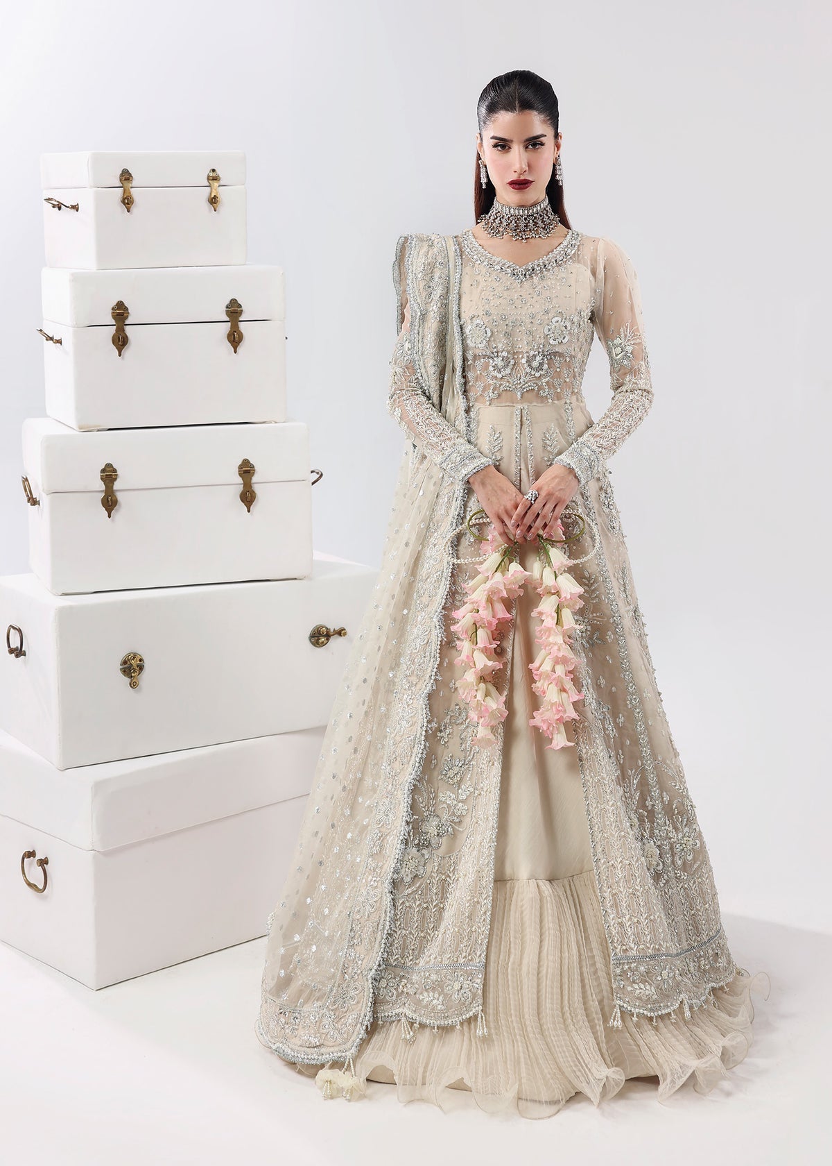 Pearl Mist Style — Mairaz Ivory Three-Piece Suit
