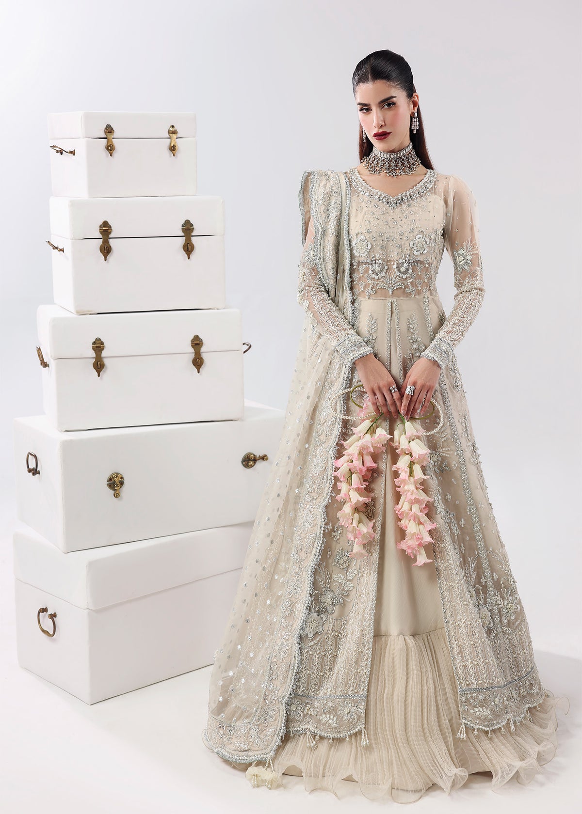 Pearl Mist Style — Mairaz Ivory Three-Piece Suit