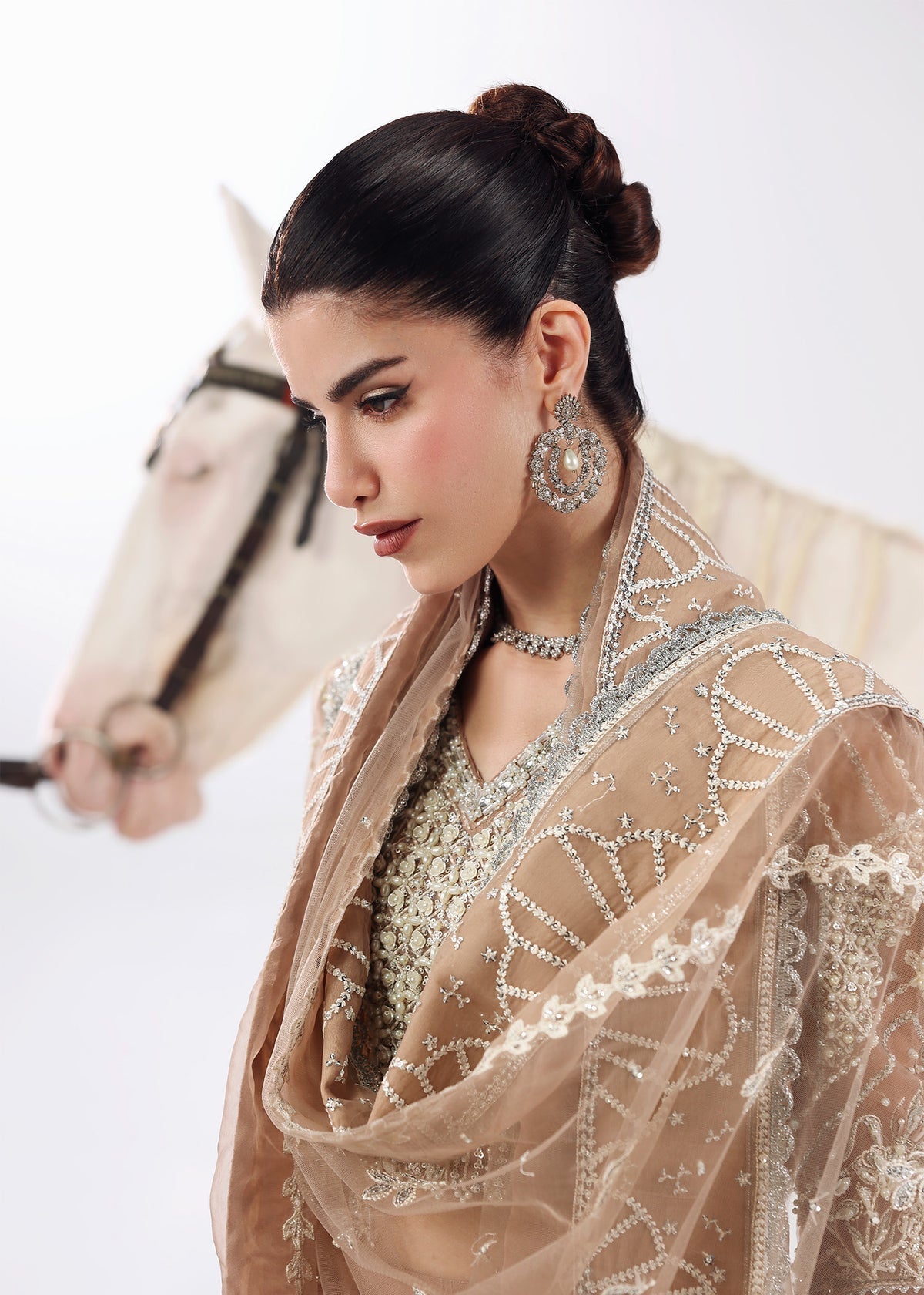 Silk Whisper Style — Mairaz Mocca Moose Lehenga