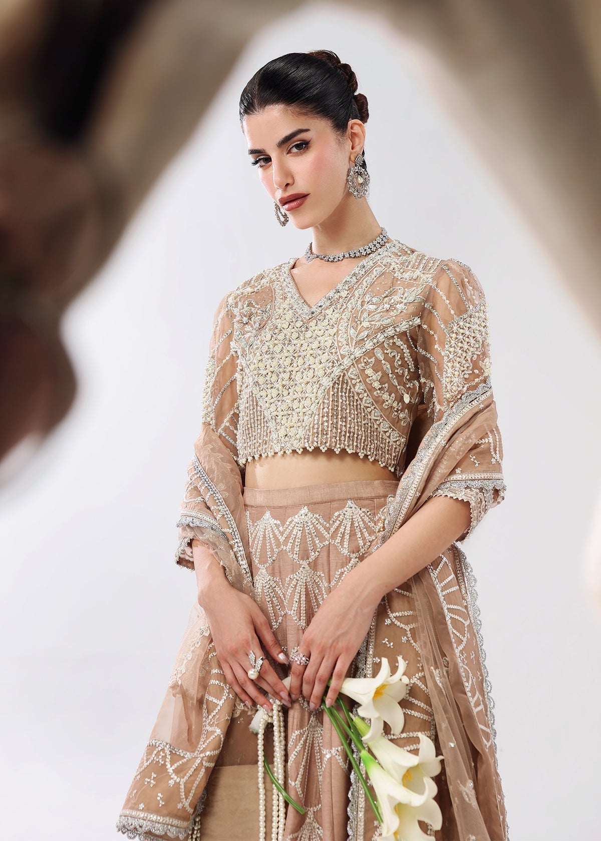 Silk Whisper Style — Mairaz Mocca Moose Lehenga