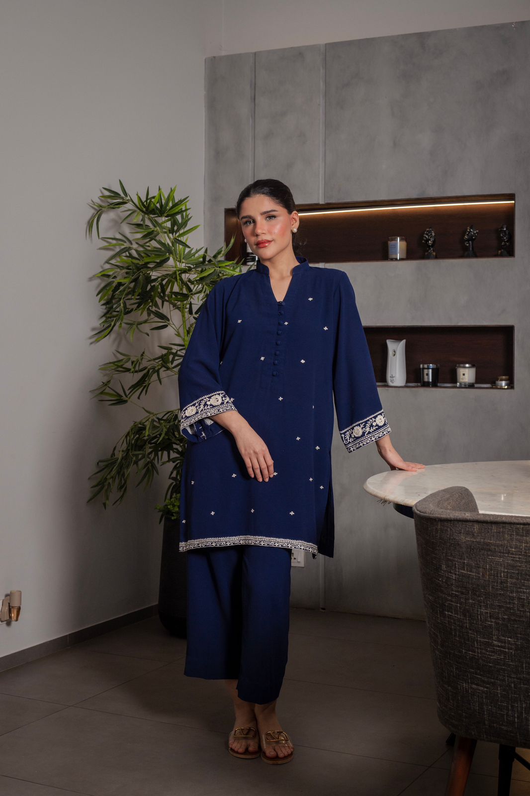 Navy Blue Georgette