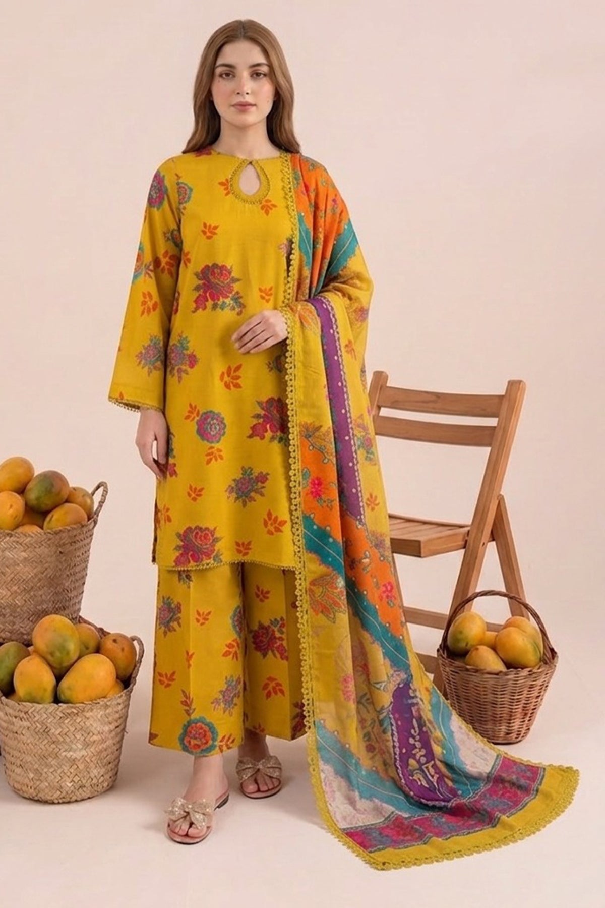 3-PC Stitched Embroidered CPM-6-227