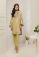Da-1271 Beige Embroidered Kurta