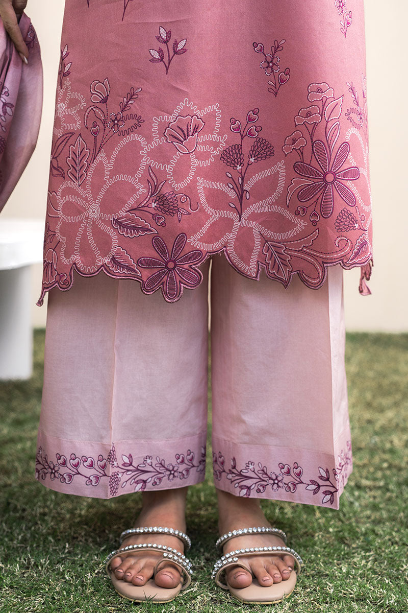 PINK SPLASH-3PC PRINTED LAWN SUIT