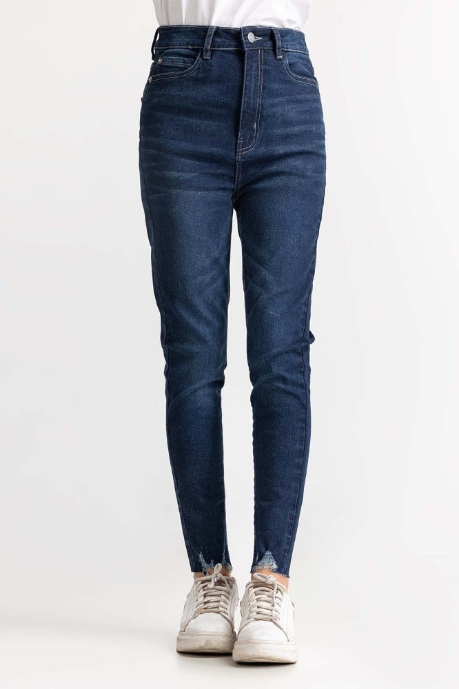 Dark Blue Basic Denim Jeans