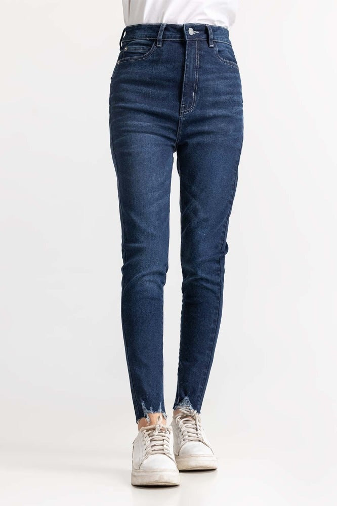 Dark Blue Basic Denim Jeans