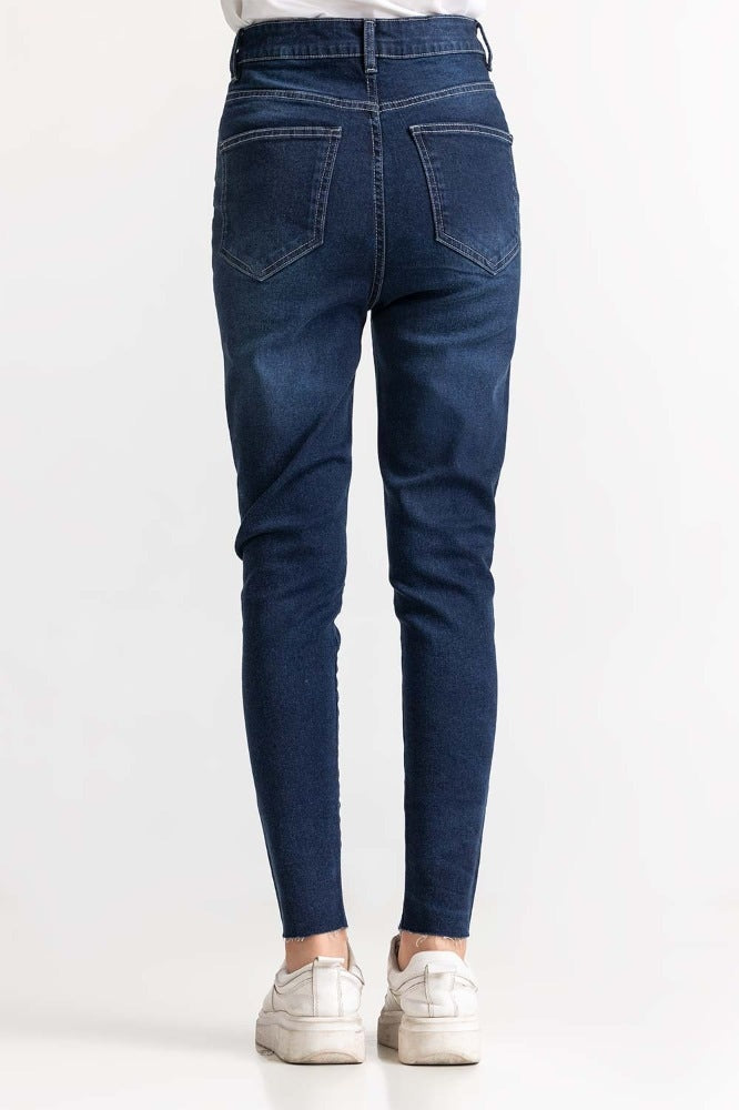 Dark Blue Basic Denim Jeans