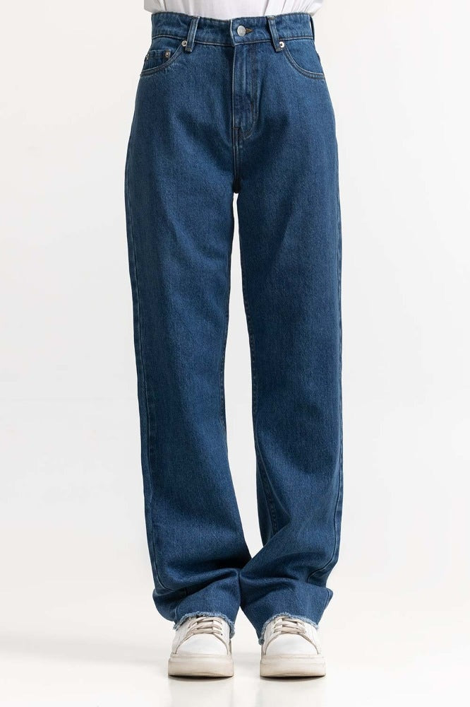 Dark Blue Basic Denim Jeans