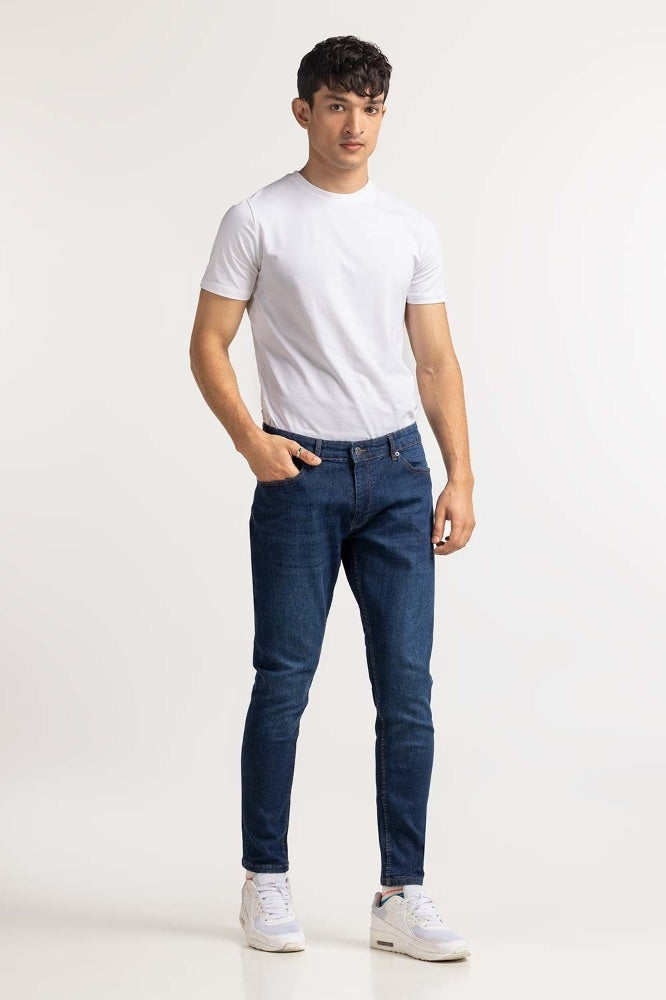 Dark Blue Basic Jeans
