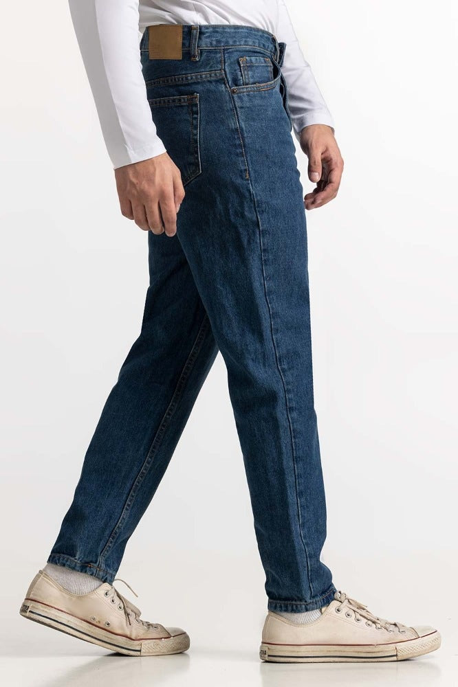 Dark Blue Basic Jeans