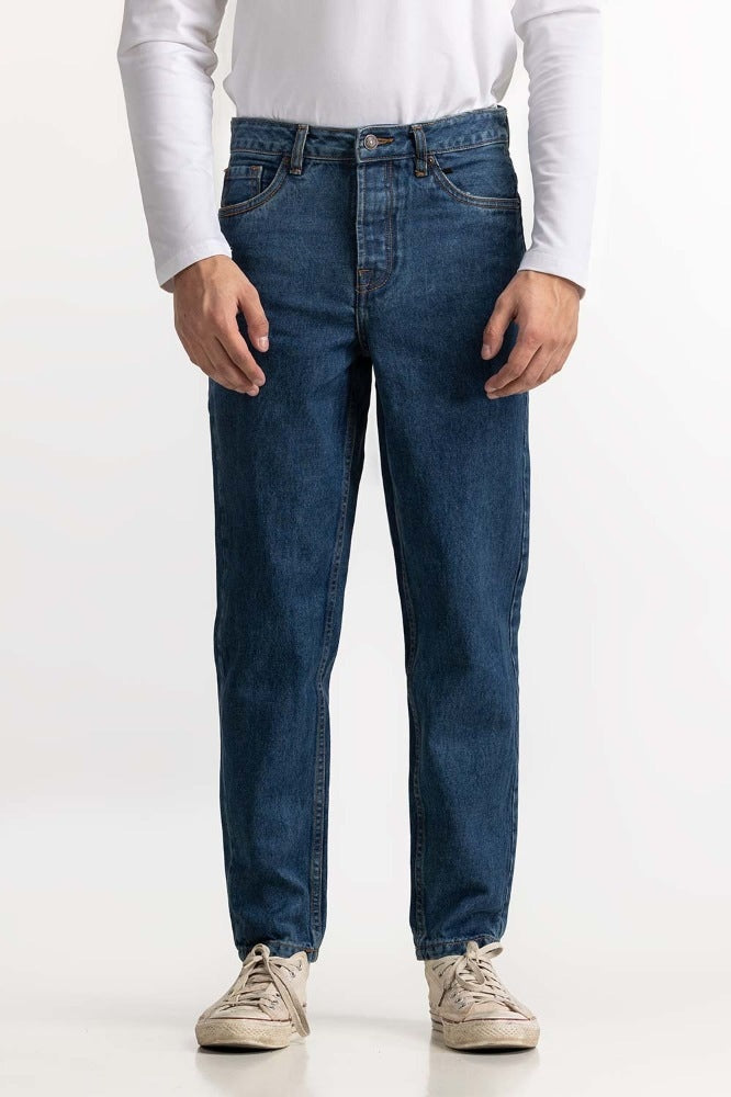 Dark Blue Basic Jeans