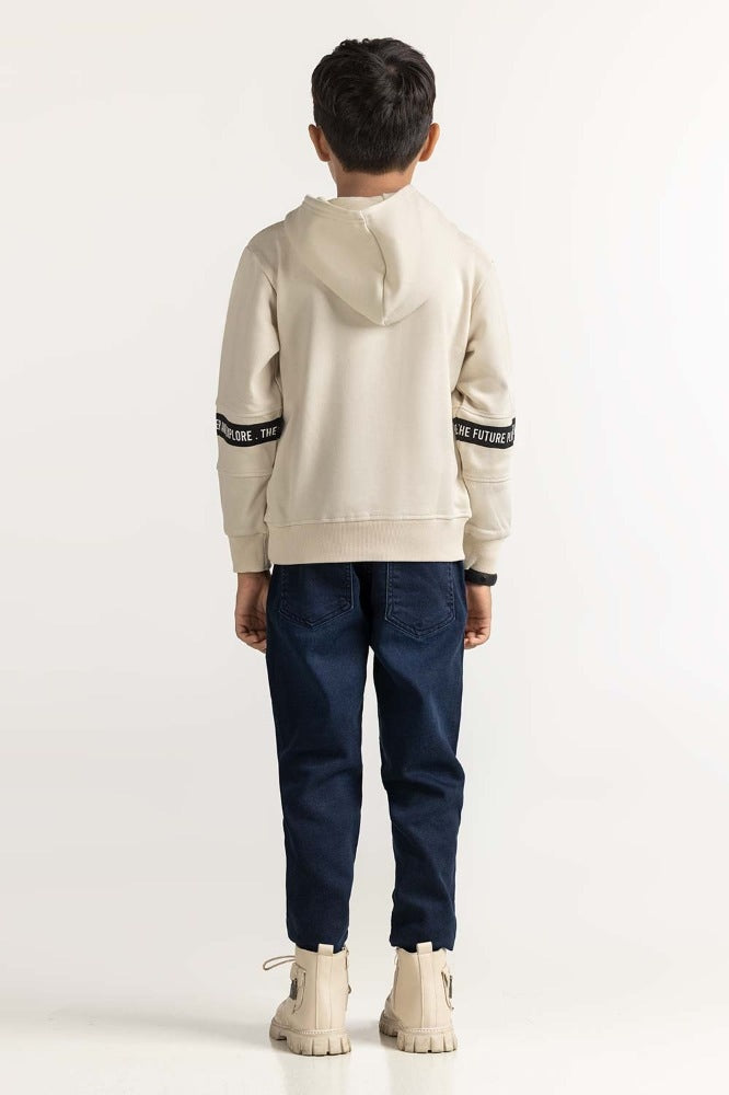 Dawn Blue Printed Sweatshirt