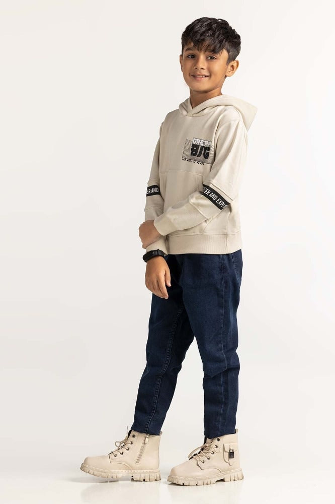 Dawn Blue Printed Sweatshirt