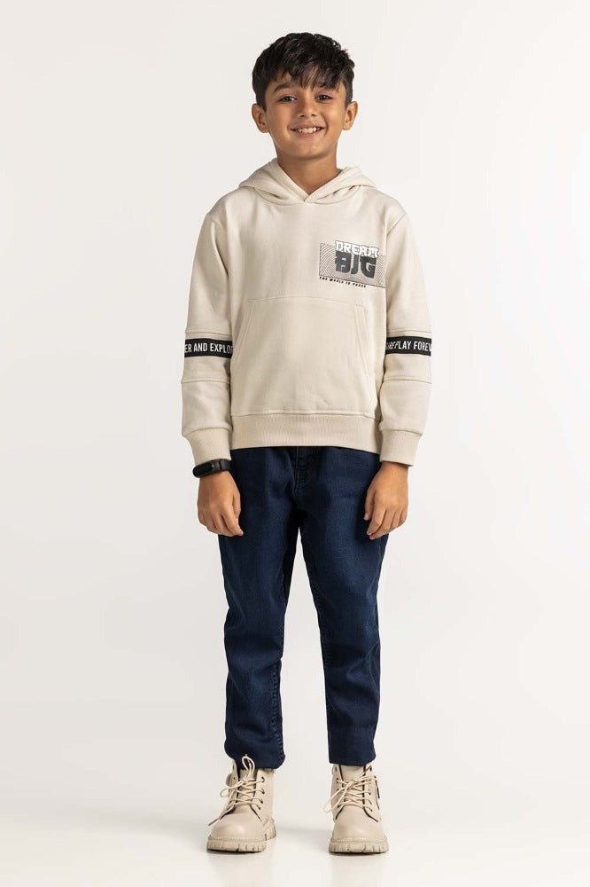 Dawn Blue Printed Sweatshirt