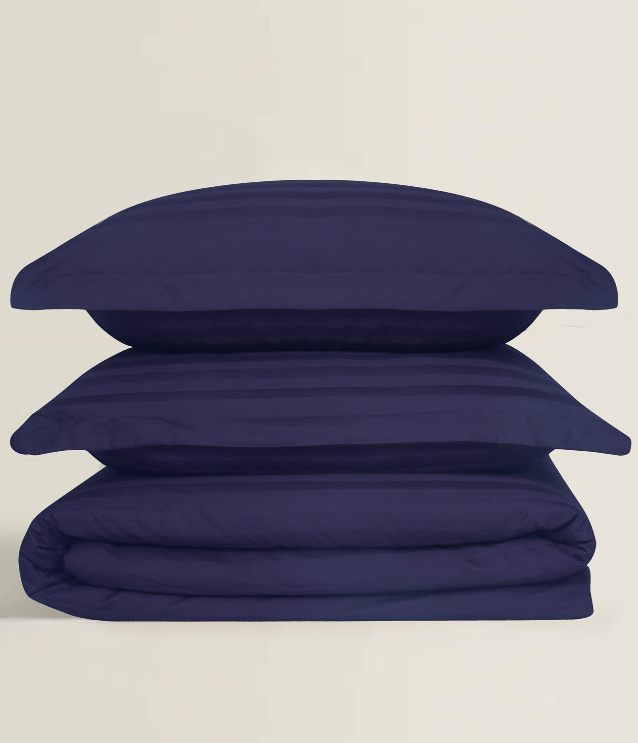 Deep Ocean Stripe Satin T-250 Quilt Cover set