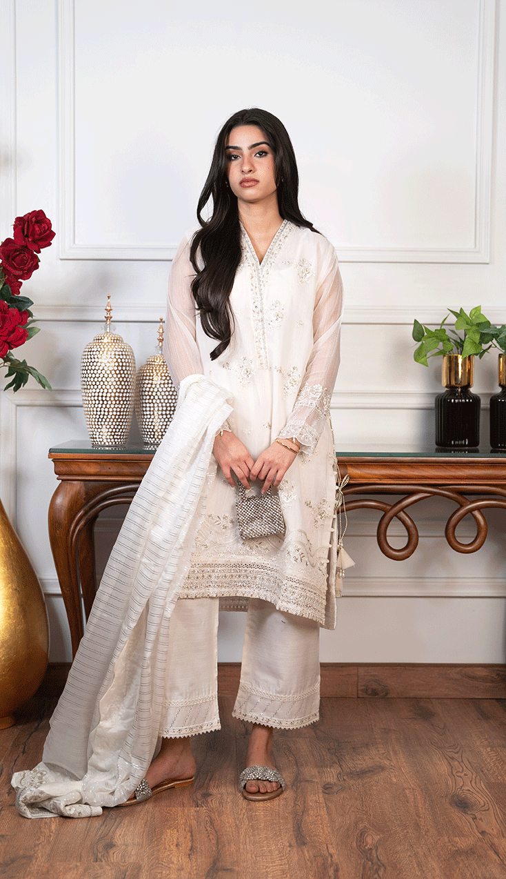 Embellished silk Pants (As Shown)