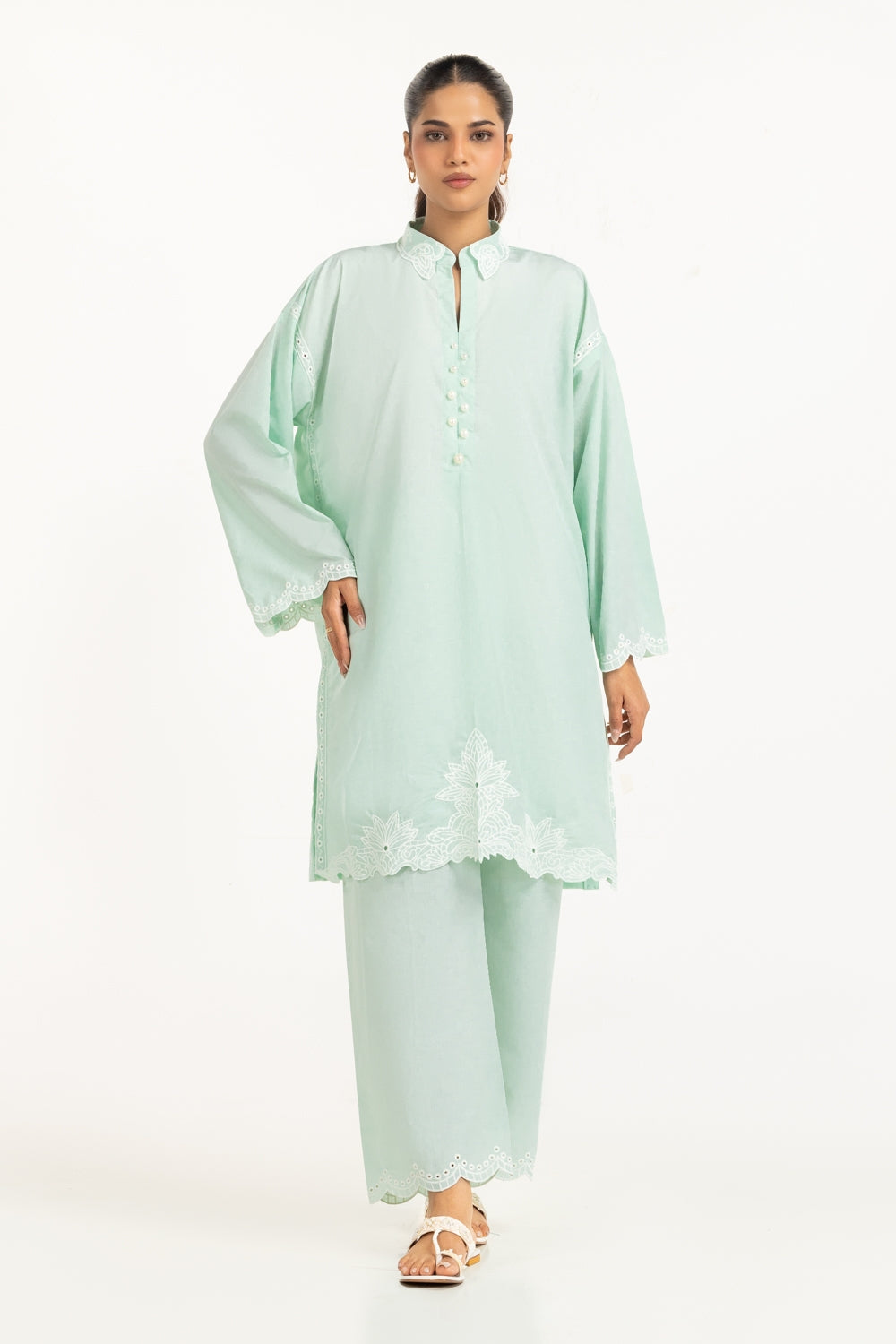 Dobby Embroidered Co-Ord Set