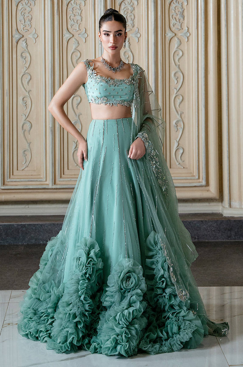 Aqua Rose - Choli, Lehnga & Dupatta