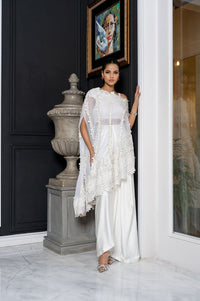 Nysa - White Tunic Cape