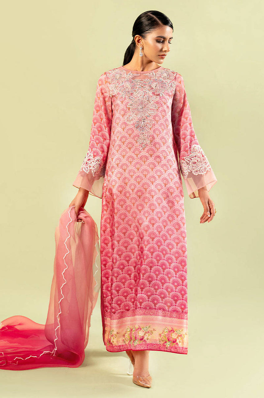 Print Ombre - Shirt & Dupatta