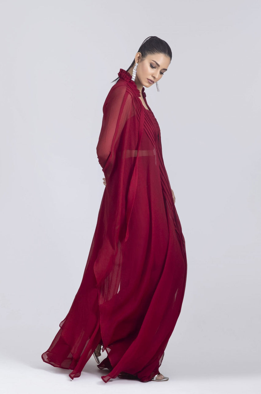 Abaya Shirt - Maroon