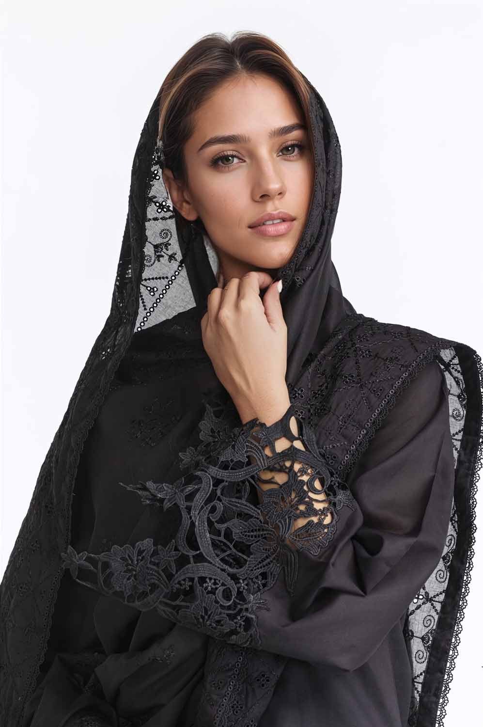 Embroidered Lawn Dupatta