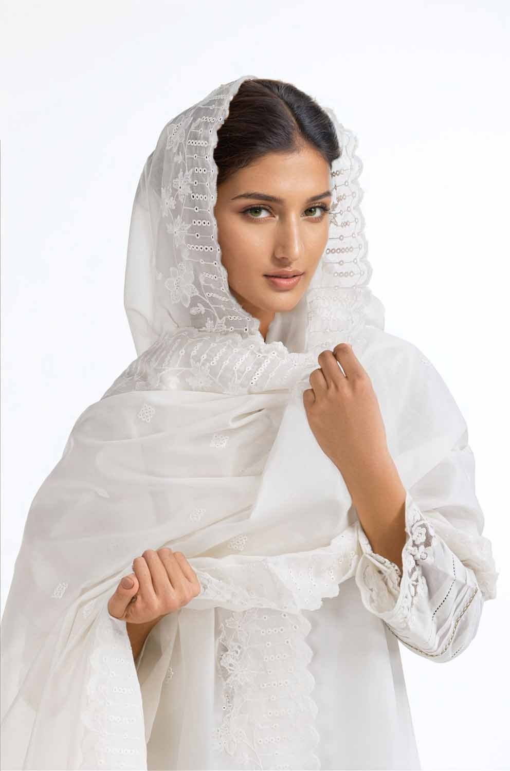 Embroidered Lawn Dupatta