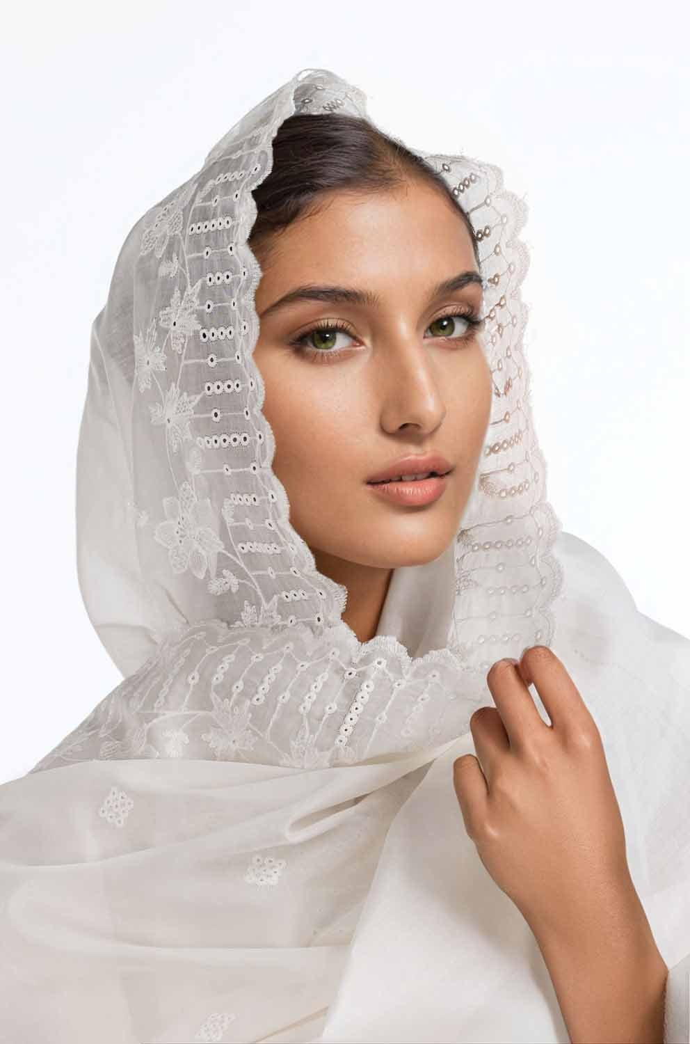 Embroidered Lawn Dupatta