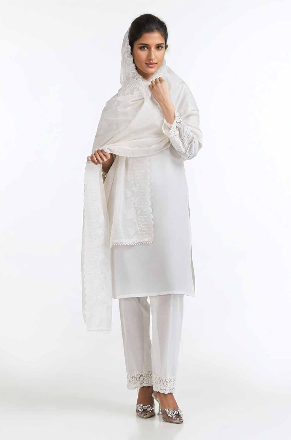 Embroidered Lawn Dupatta