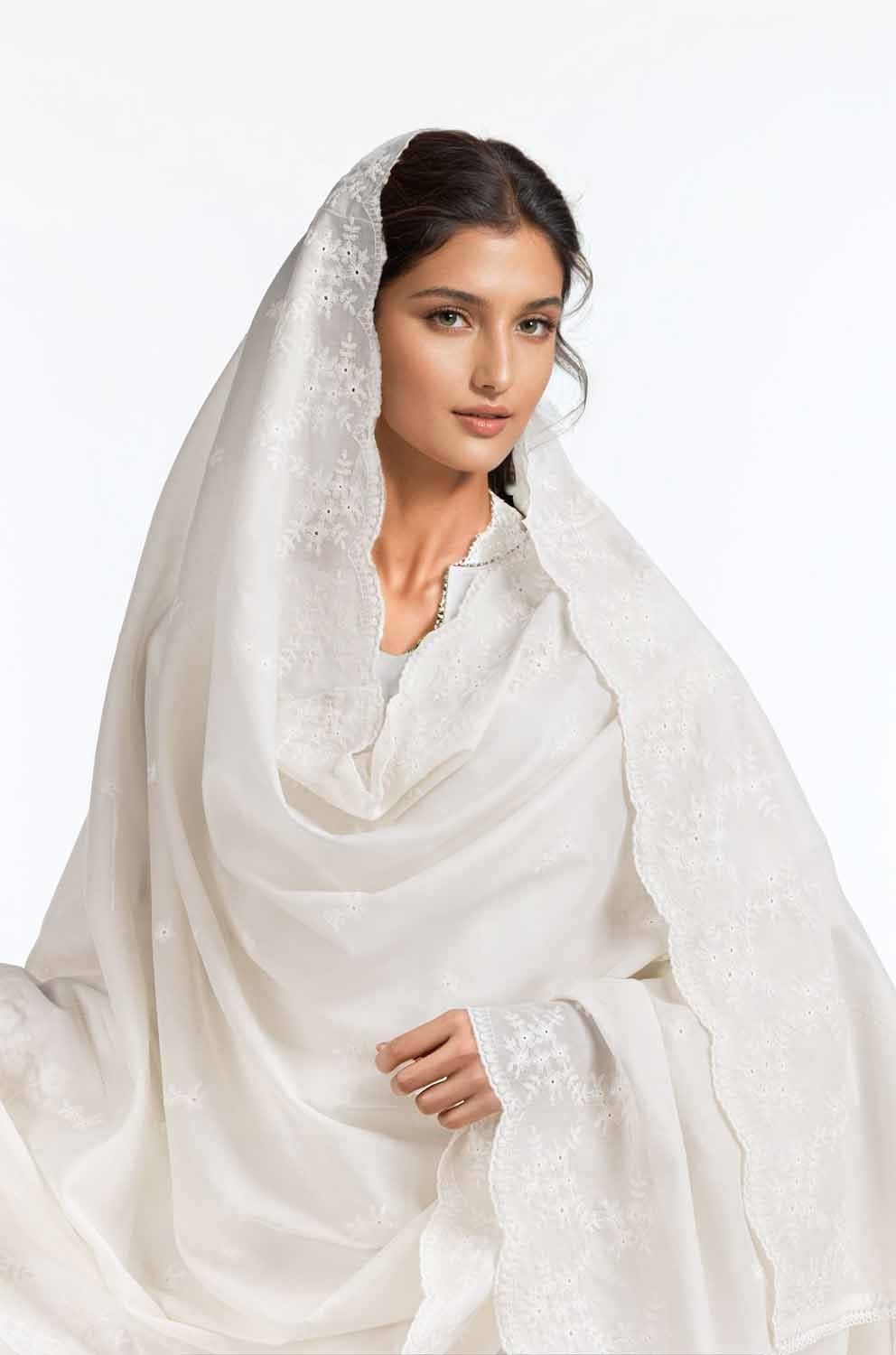 Embroidered Lawn Dupatta