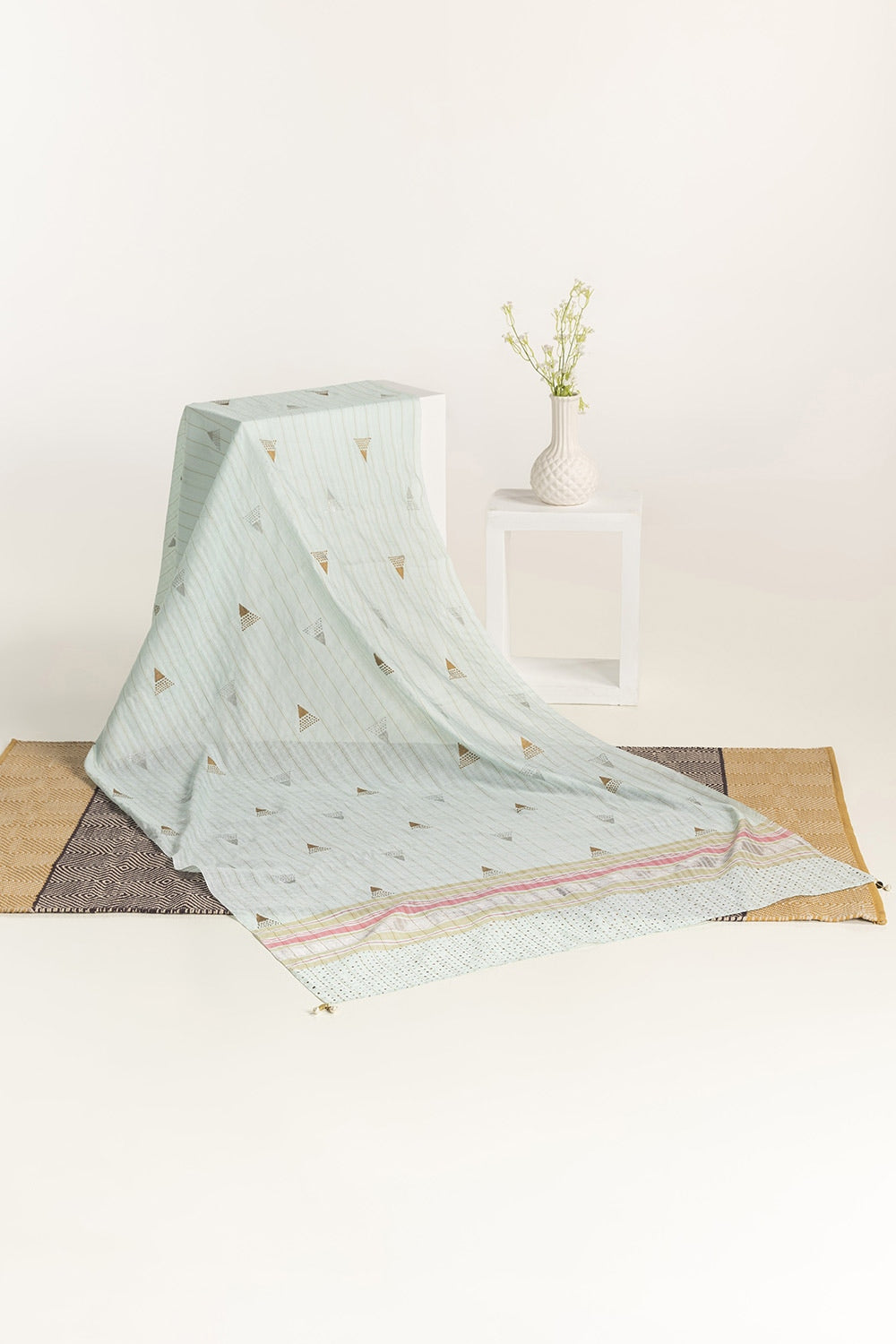 Yarn Dyed Block Printed Dupatta