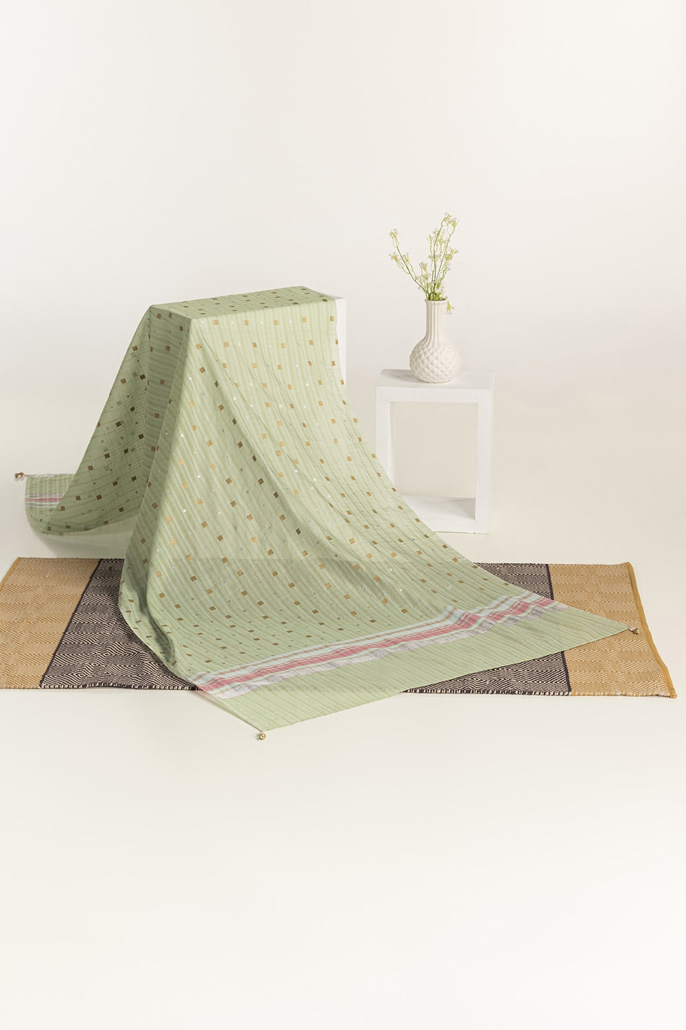 Yarn Dyed Block Printed Dupatta