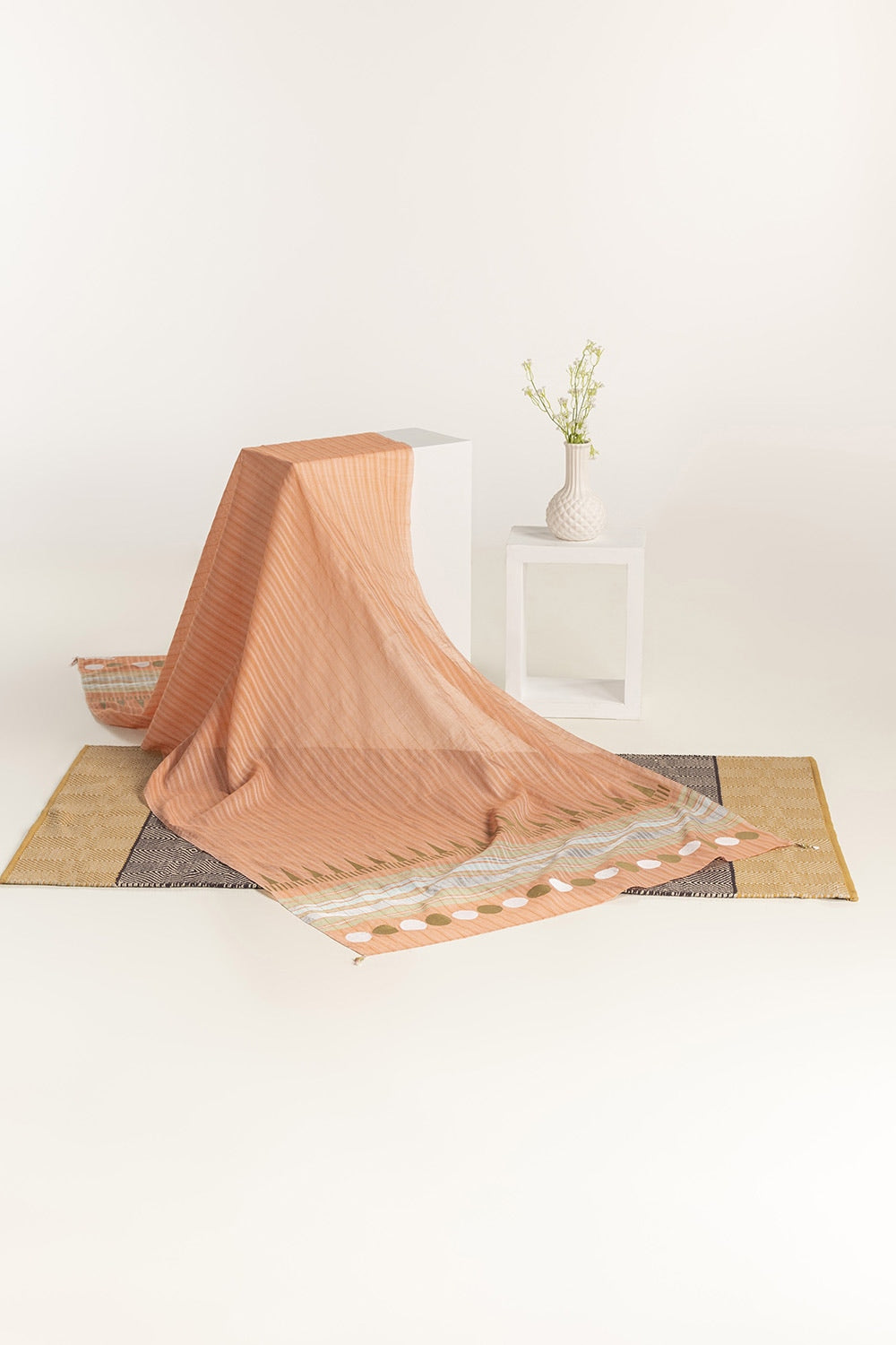 Yarn Dyed Block Printed Dupatta