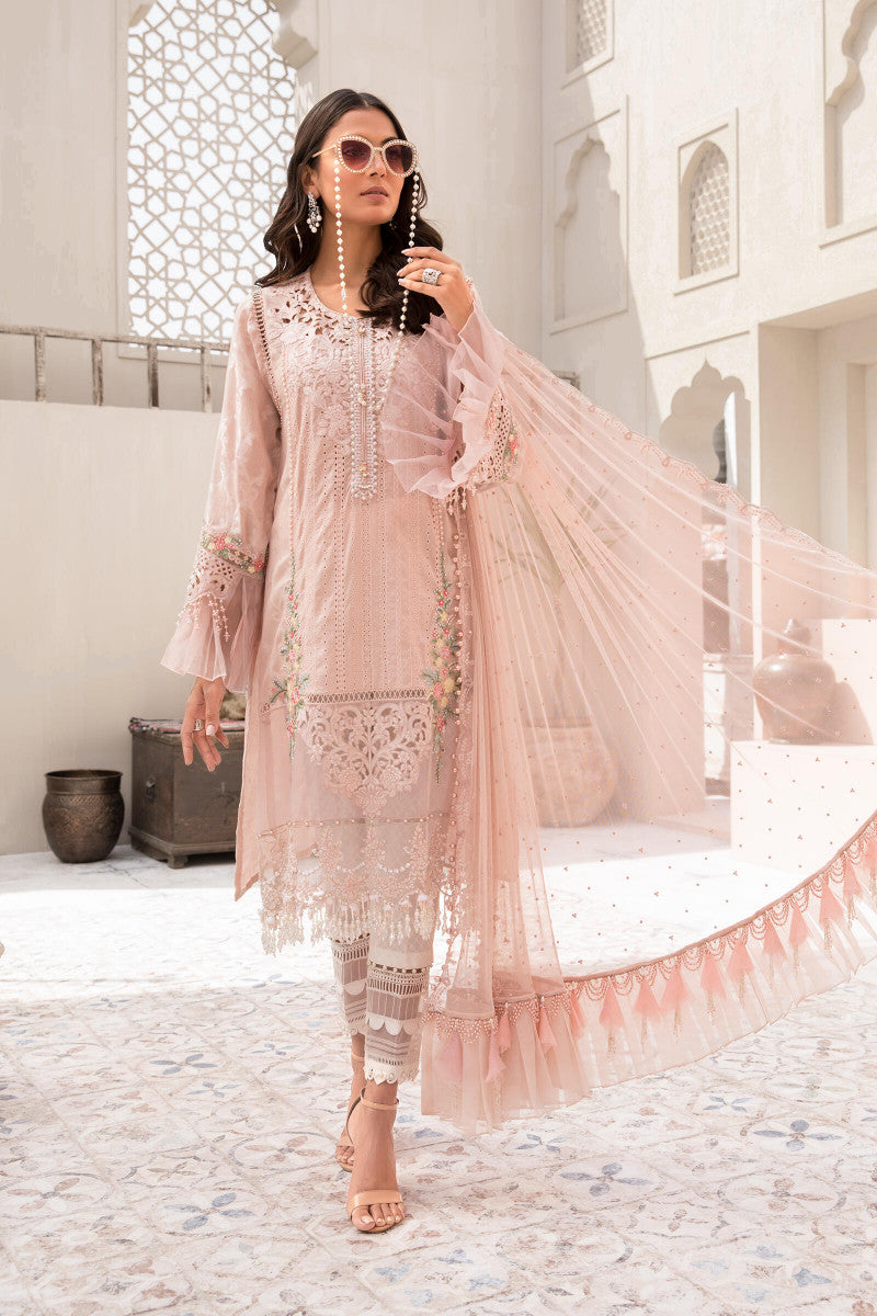 Unstitched Lawn El-21-06-Nude Pink