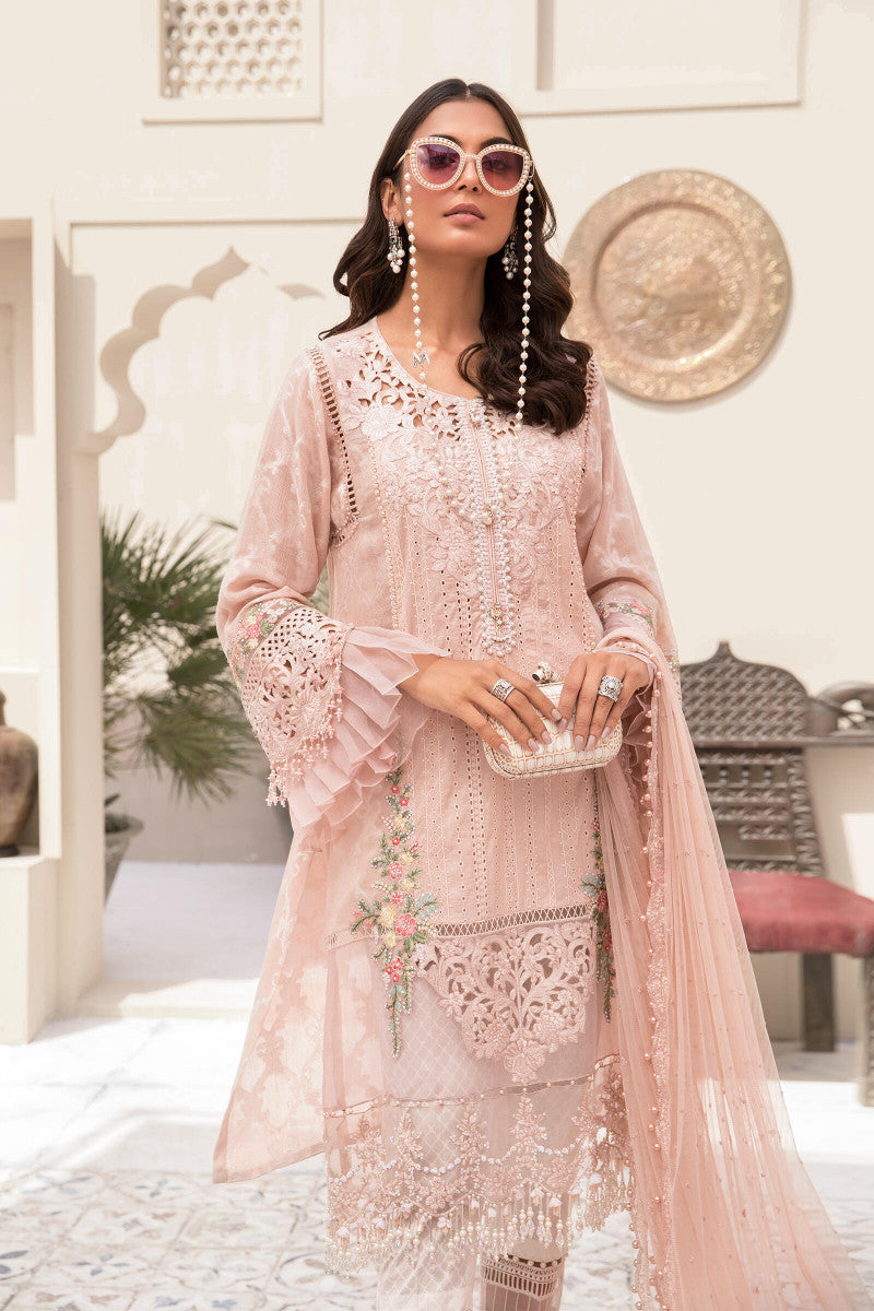 Unstitched Lawn El-21-06-Nude Pink