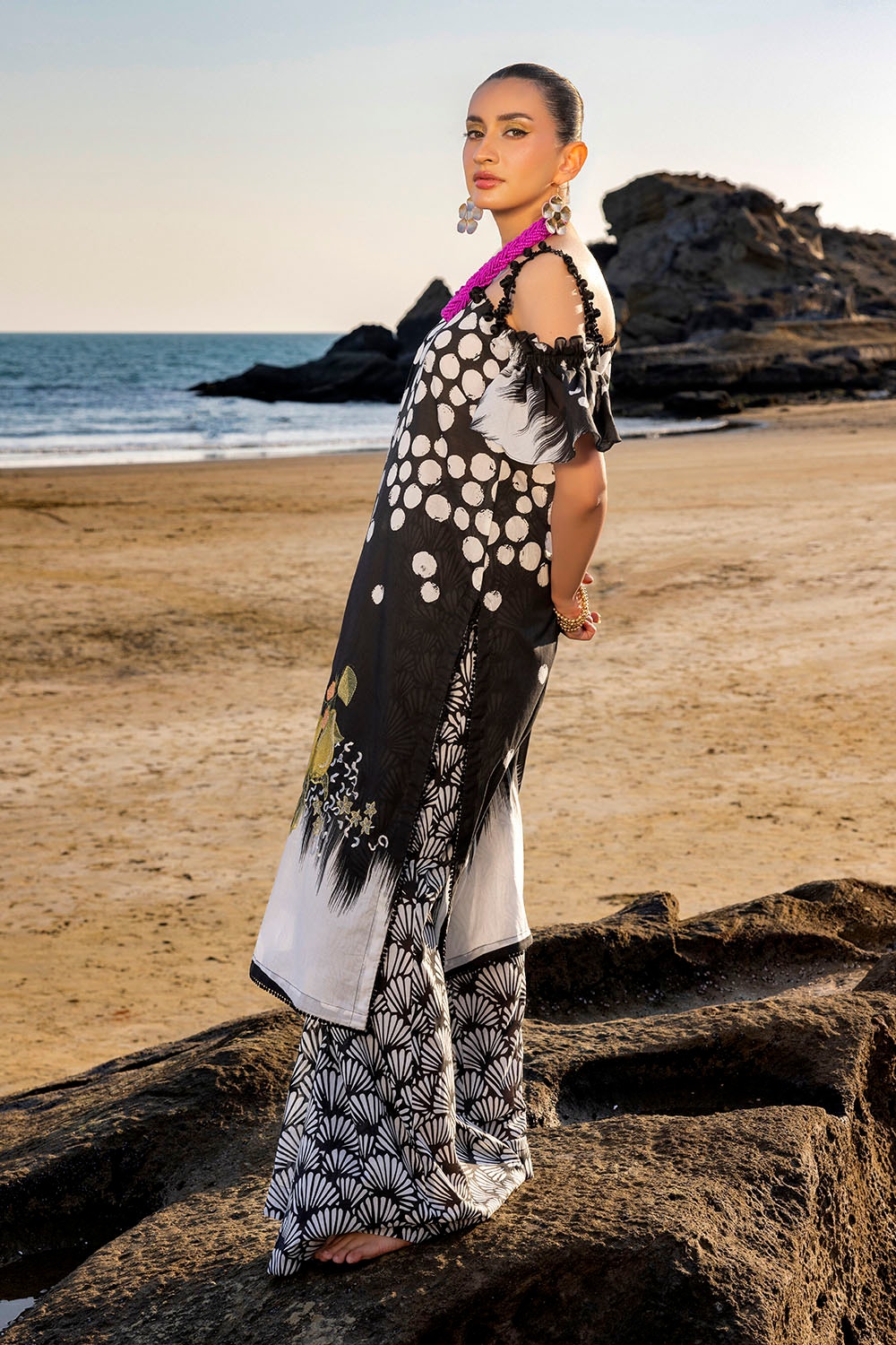2 Piece Unstitched Embroidered Printed Lawn Suit