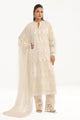 3 Piece Unstitched Embroidered Lawn Suit With Embroidered Chiffon Dupatta