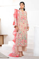 3 Piece Unstitched Embroidered Chiffon Suit with Embroidered Chiffon Dupatta