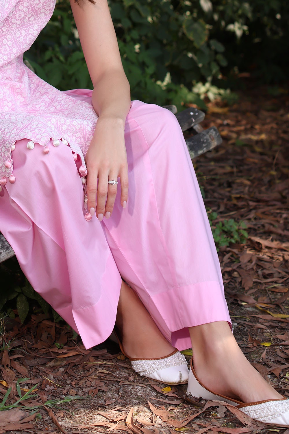 2 Piece Unstitched Embroidered Lawn Shirt With Dyed Trouser