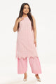 2 Piece Unstitched Embroidered Lawn Shirt with Dyed Trouser