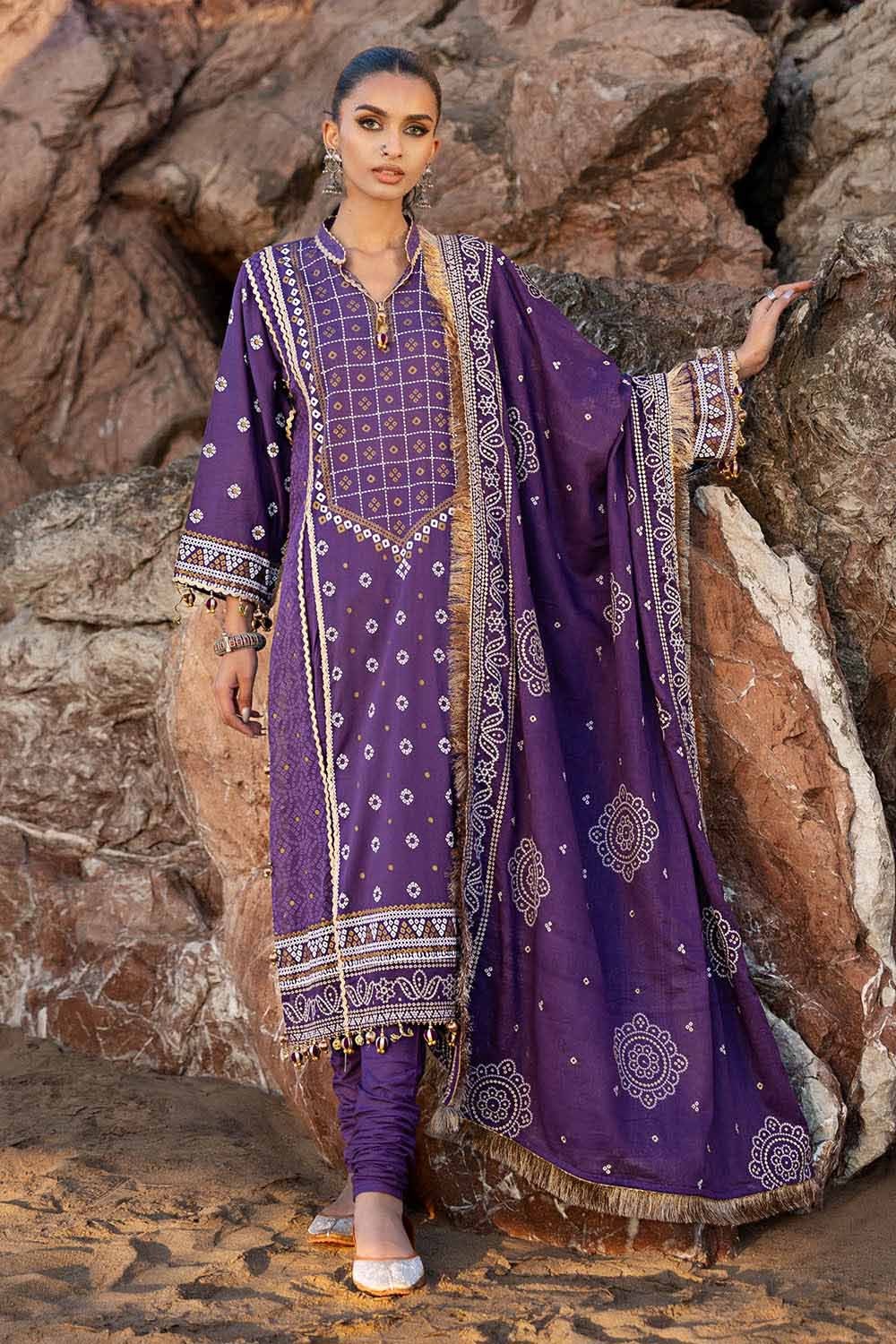 3 Piece Unstitched Embroidered Lawn Suit