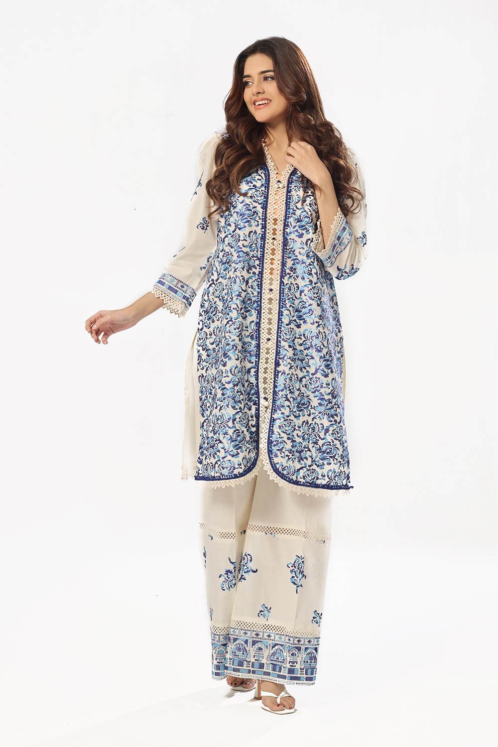 2 Piece Unstitched Embroidered Lawn Suit