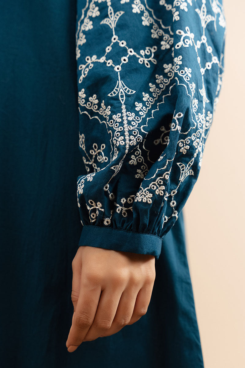 CERULEAN DREAM DYED LAWN-SHIRT